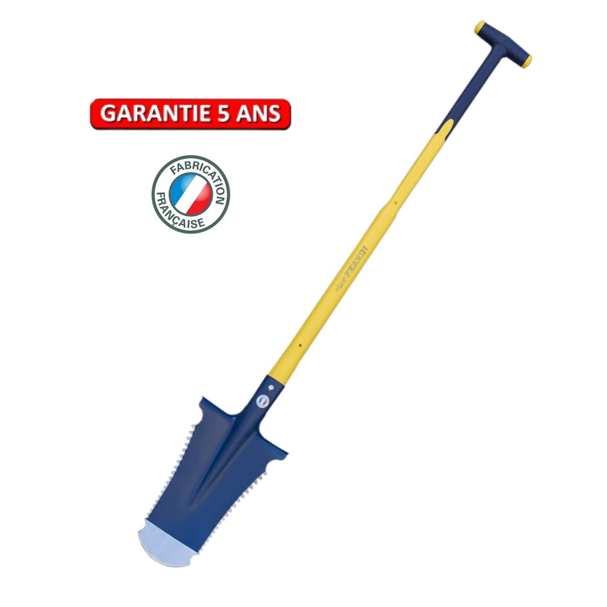 Outils Perrin - Bêche Caïman 29 cm – manche béquille composite – coupe racines