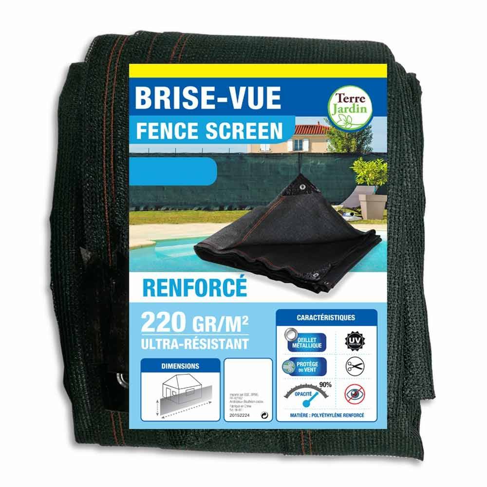Sans Marque - Brise vue renforcé 220 gr/m² 1 x 10 Vert - Image 6