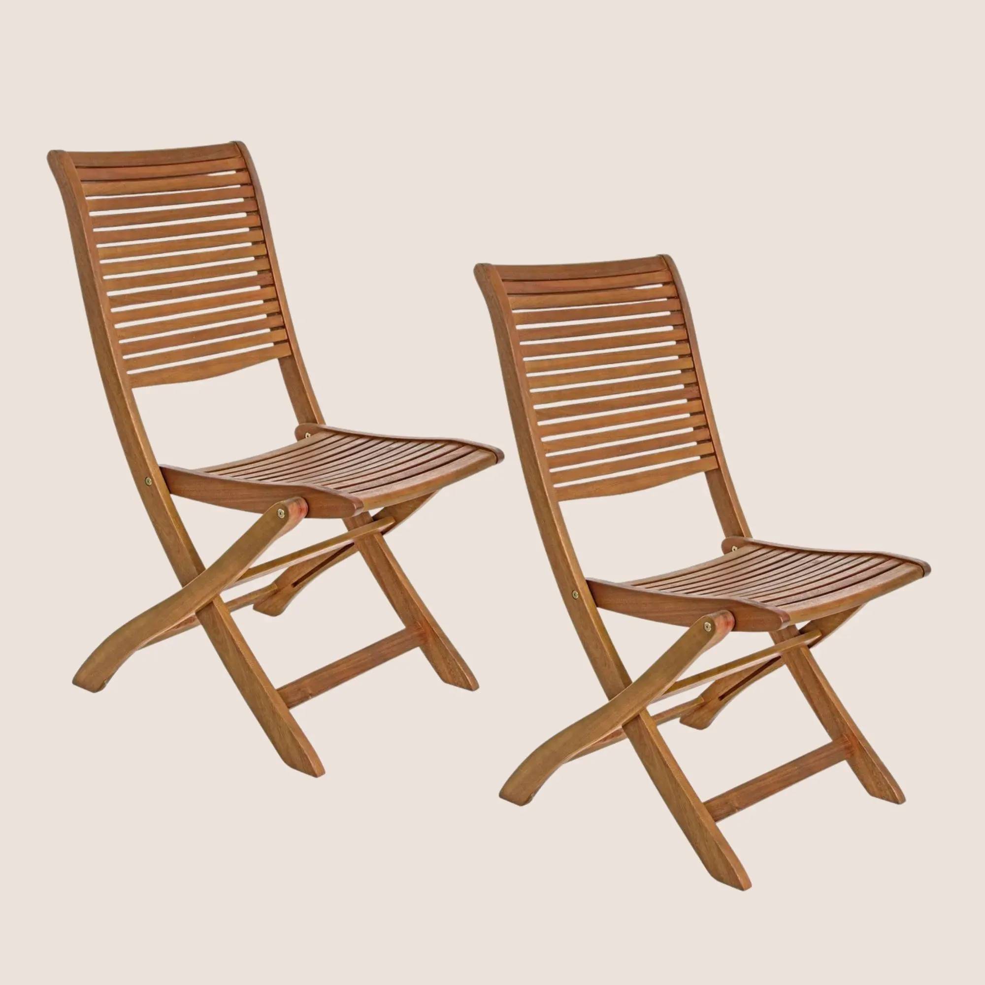 Autre - Chaises de jardin pliantes en acacia (lot de 2) - CANCALE - Imagen 2