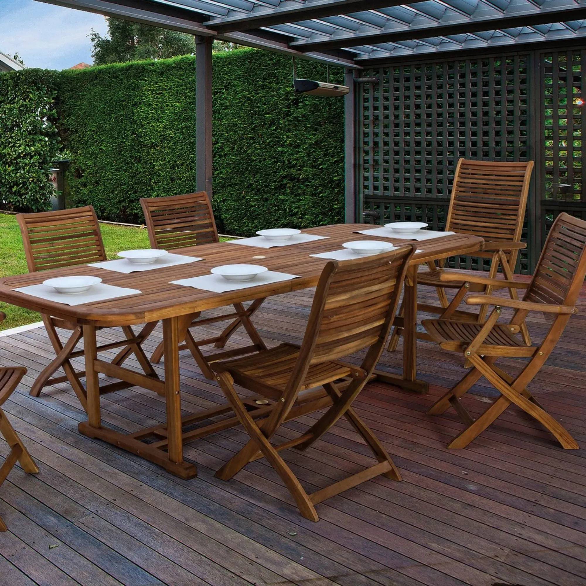 Autre - Chaises de jardin pliantes en acacia (lot de 2) - CANCALE - Imagen 4