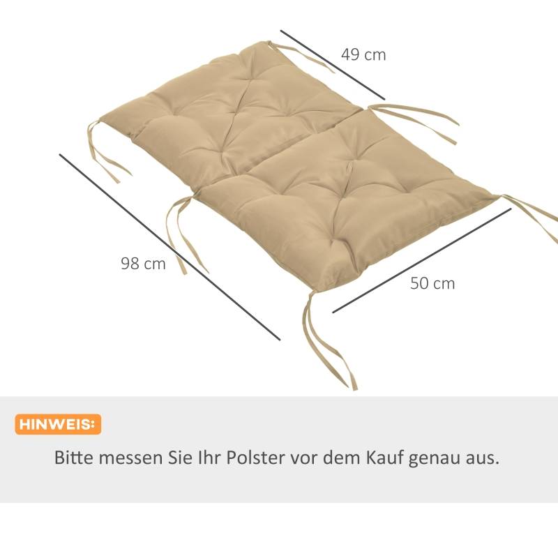 PANGIVO - Coussin d’assise en polyester, kaki, 98 x 50 x 8 cm - PANGIVO - Image 3