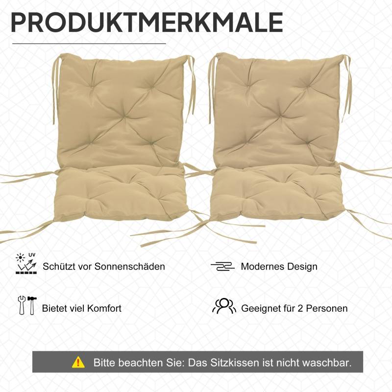 PANGIVO - Coussin d’assise en polyester, kaki, 98 x 50 x 8 cm - PANGIVO - Image 5