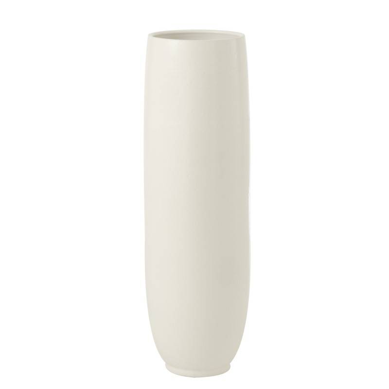 J-Line - Vase long en céramique blanc 23x23x92 cm - J-Line