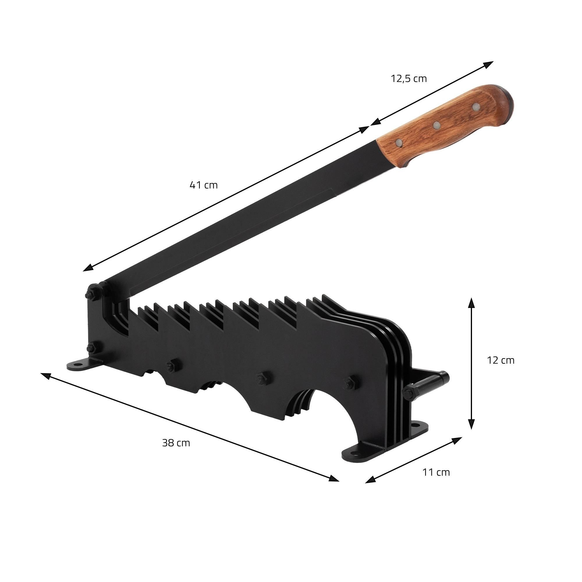 Ecd-Germany - Couteau à copeaux fendeur de bûches fendeuse à main bois noir avec poignée - Imagen 8