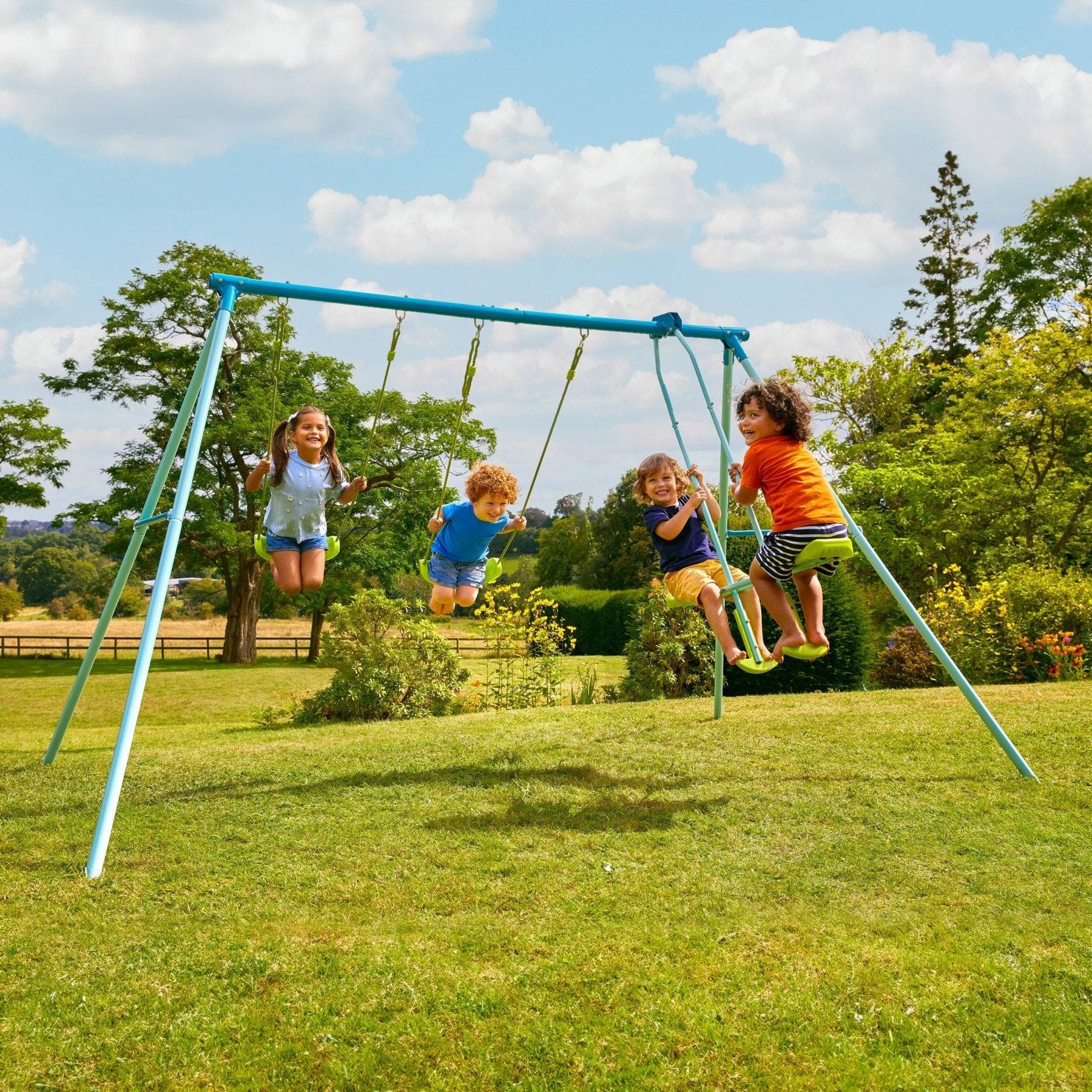 Tp Toys - Portique 2 balançoires et vis-à-vis - métal - H185 cm - Image 1