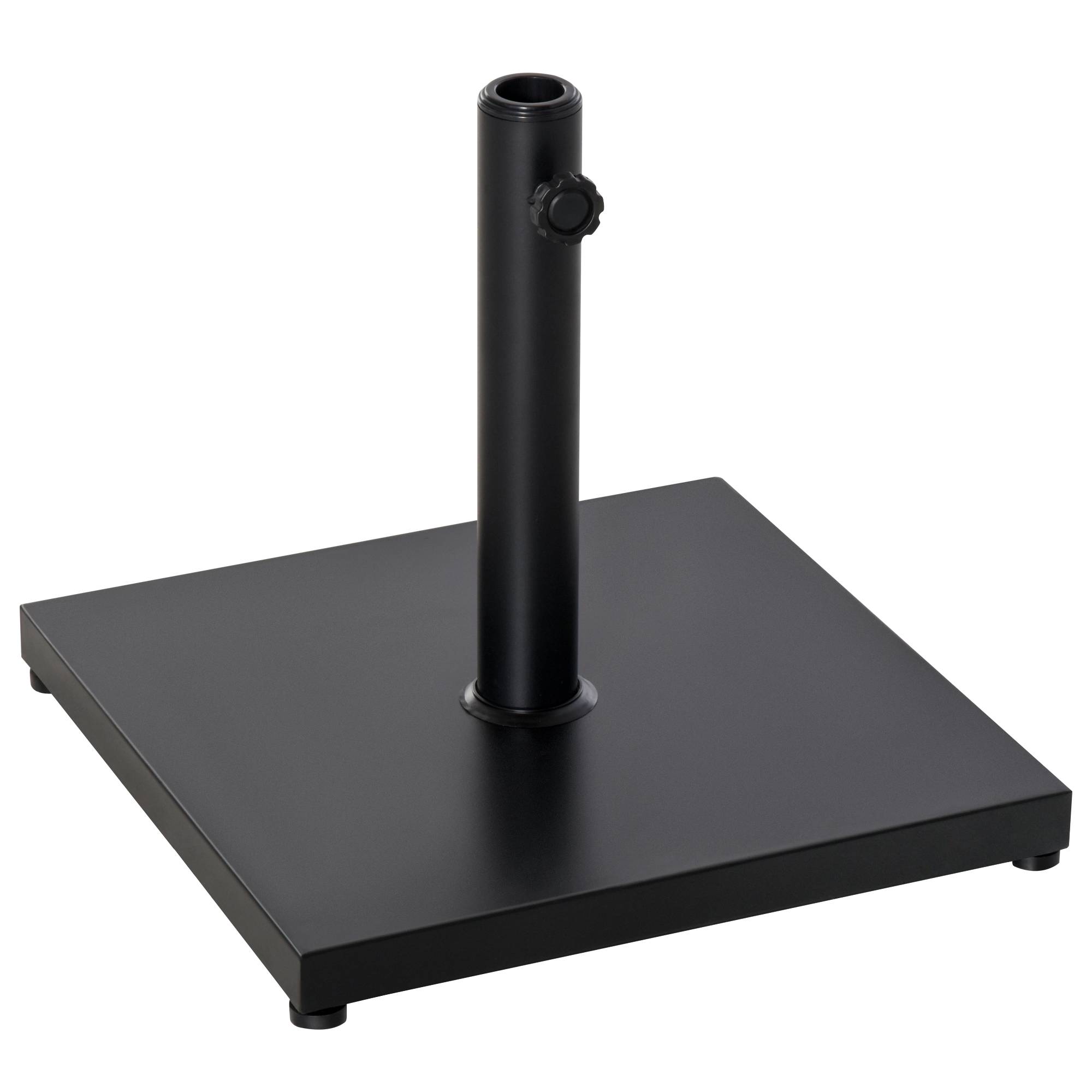 Pied de parasol béton acier lourd jardin terrasse maintien sécurisé 45cm noir - ComfortXL Outdoor Living - Image 2