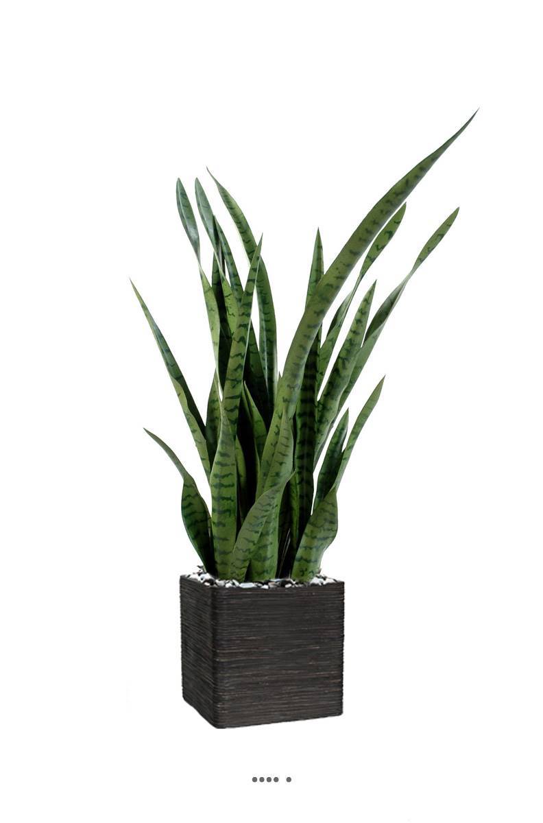 Artificielles - Sansevieria artificiel en pot H 110 cm en plastique haut de gamme - Imagen 3