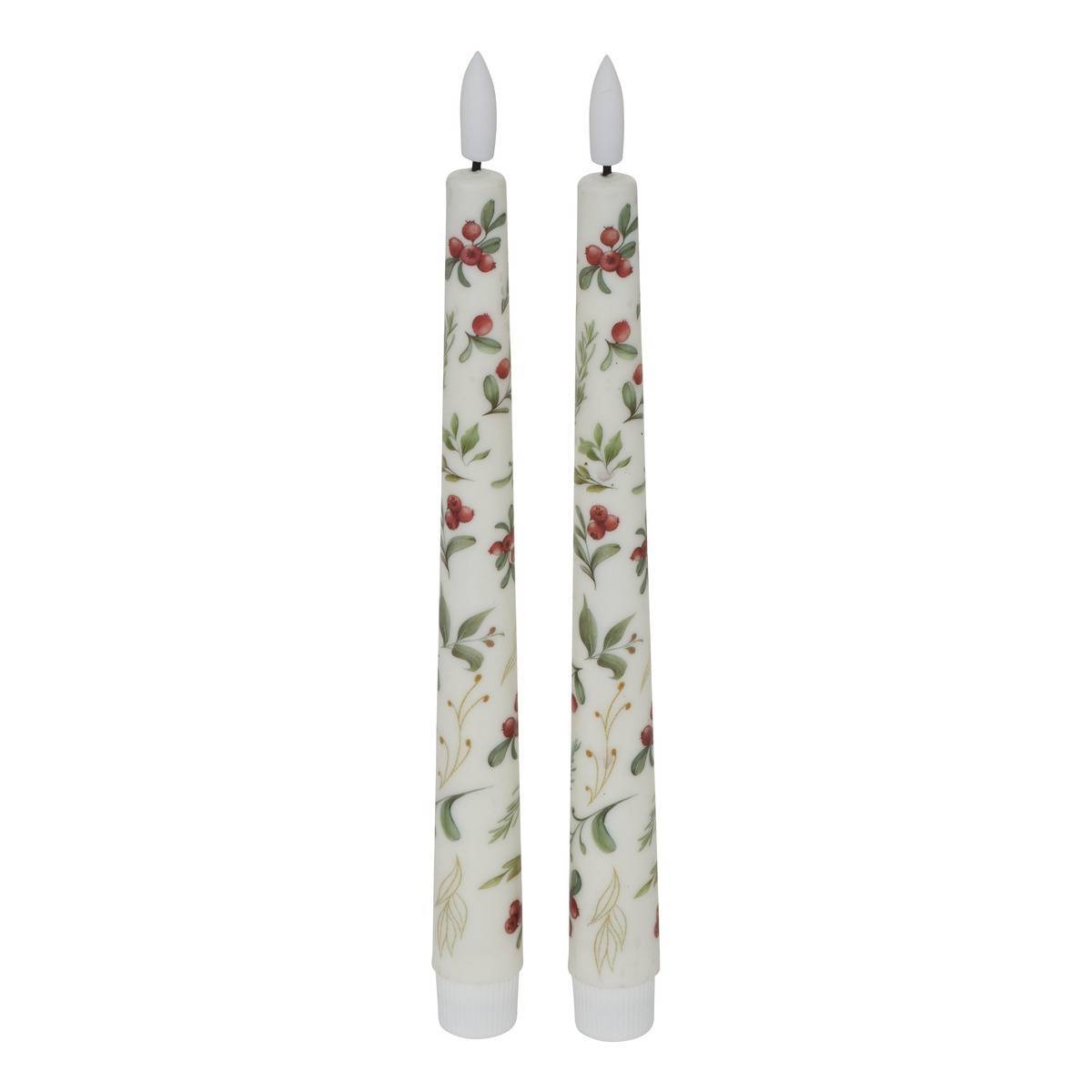 Feeric Christmas - Lot de 2 bougies LED chandelle imprimée - Feeric Lights & Christmas - Image 1