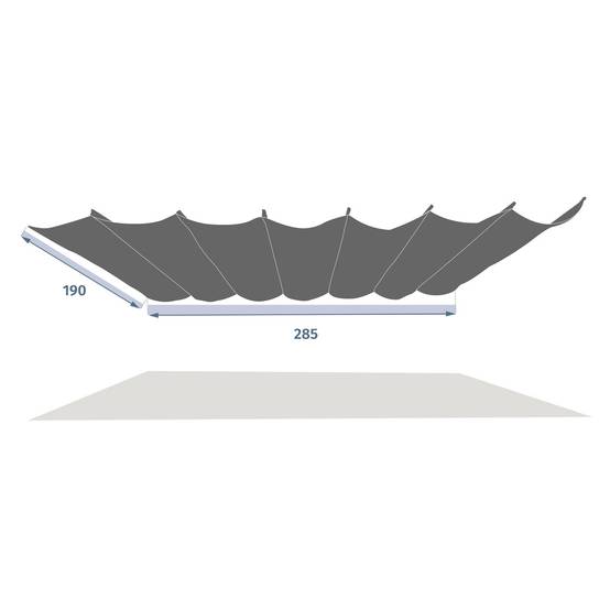 Hesperide - Toile de pergola "Enolie" ardoise 2,85x1,9m pour pergola "Enolie" 4x3,5m Hespéride - Image 4