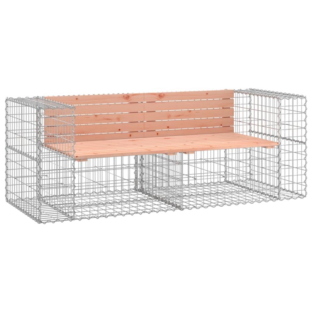 Maison Chic - Banc de jardin - Banc d'extérieur - Banquette design gabion 184x71x65,5 cm bois massif douglas - Imagen 1
