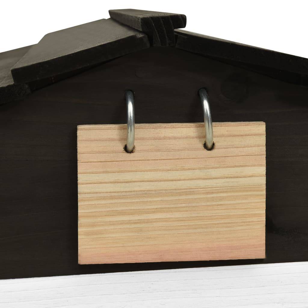 PANGIVO - Garage de tondeuse à gazon bois de sapin noir et blanc 78 x 74 x 54 cm - PANGIVO - Image 5