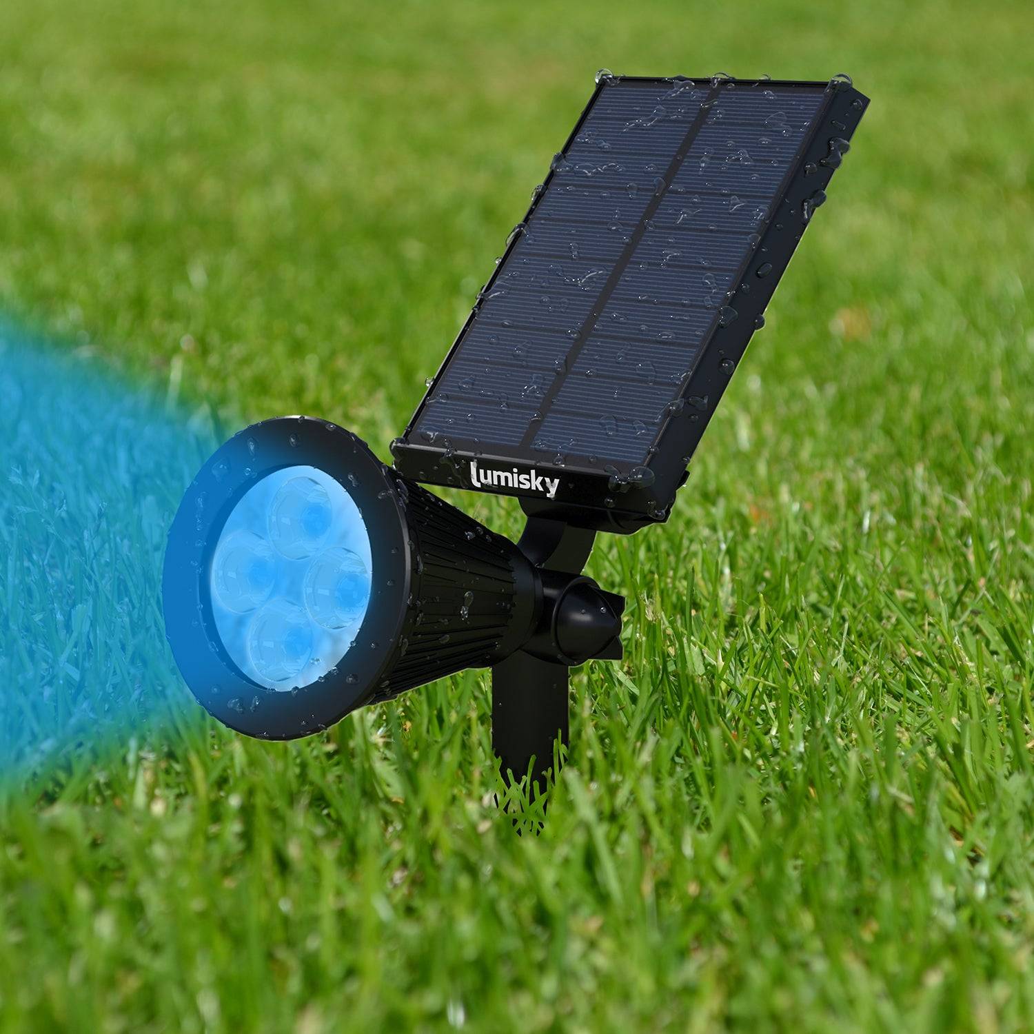 Lumisky - 2 Spots solaires projecteurs SPIKY Multicolore 100LM - Imagen 3