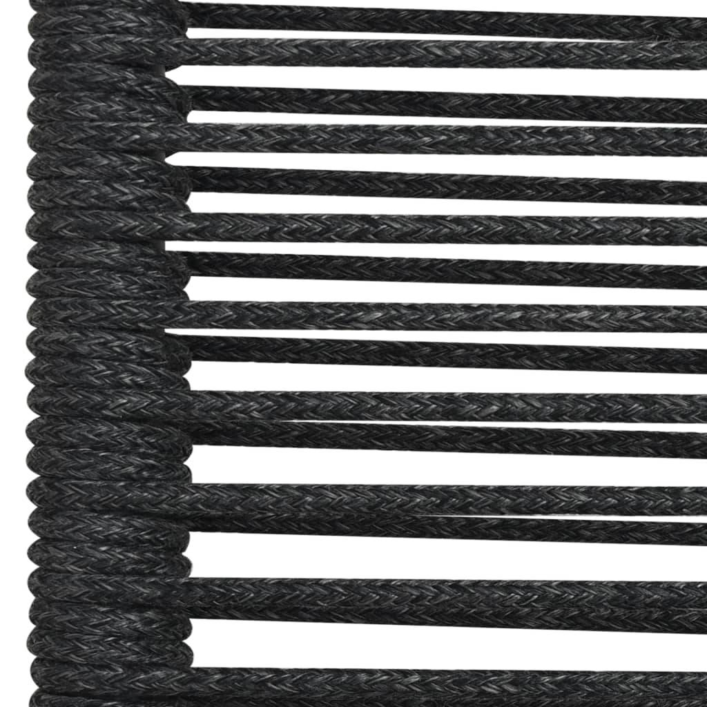 Vidaxl - Ensemble à manger d'extérieur 9pcs Corde en coton et acier Noir vidaXL 48571 - Imagen 5