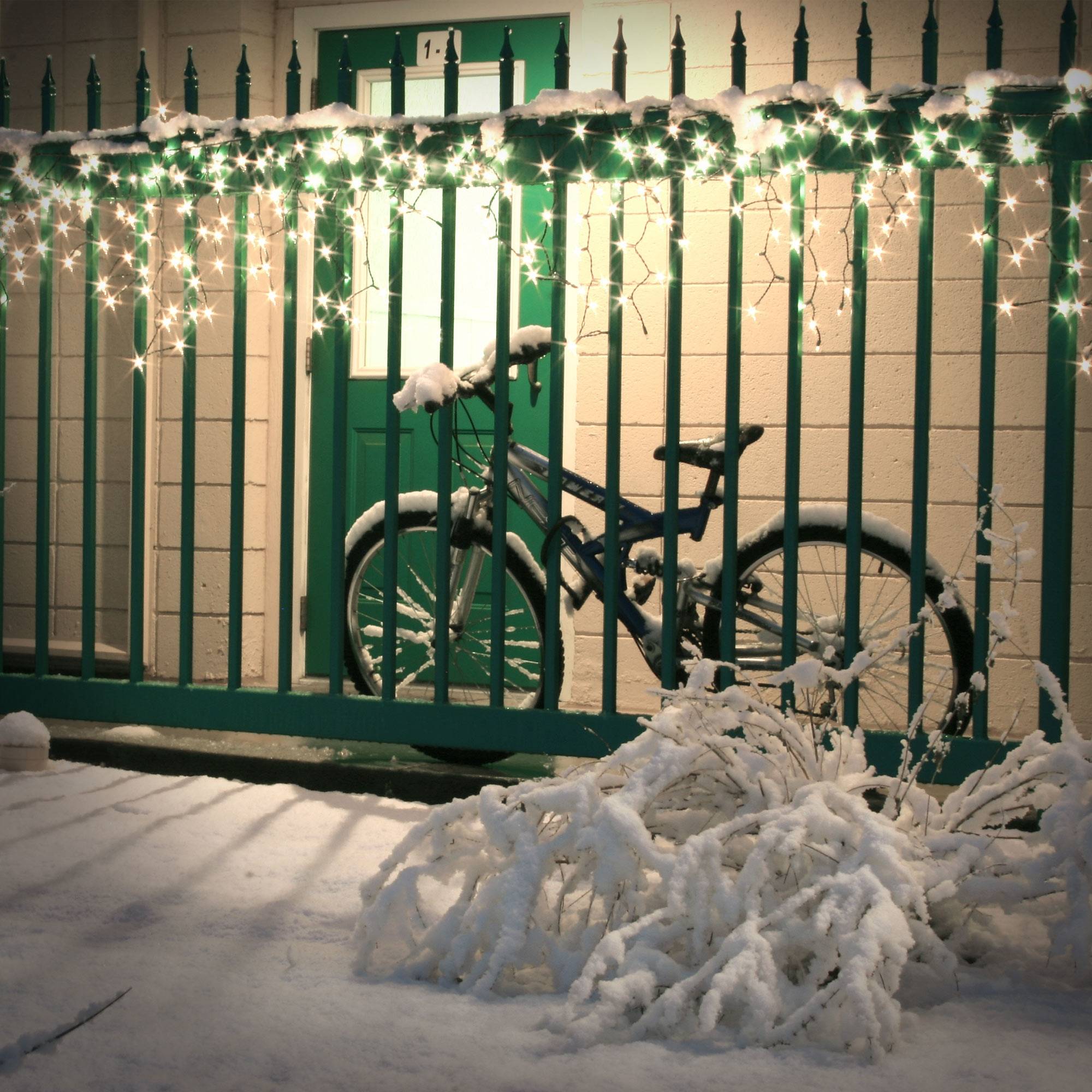 Ecd-Germany - Rideau lumineux avec 90 LED blanc chaud chaîne lumineuse décoration pluie glacée - Imagen 6