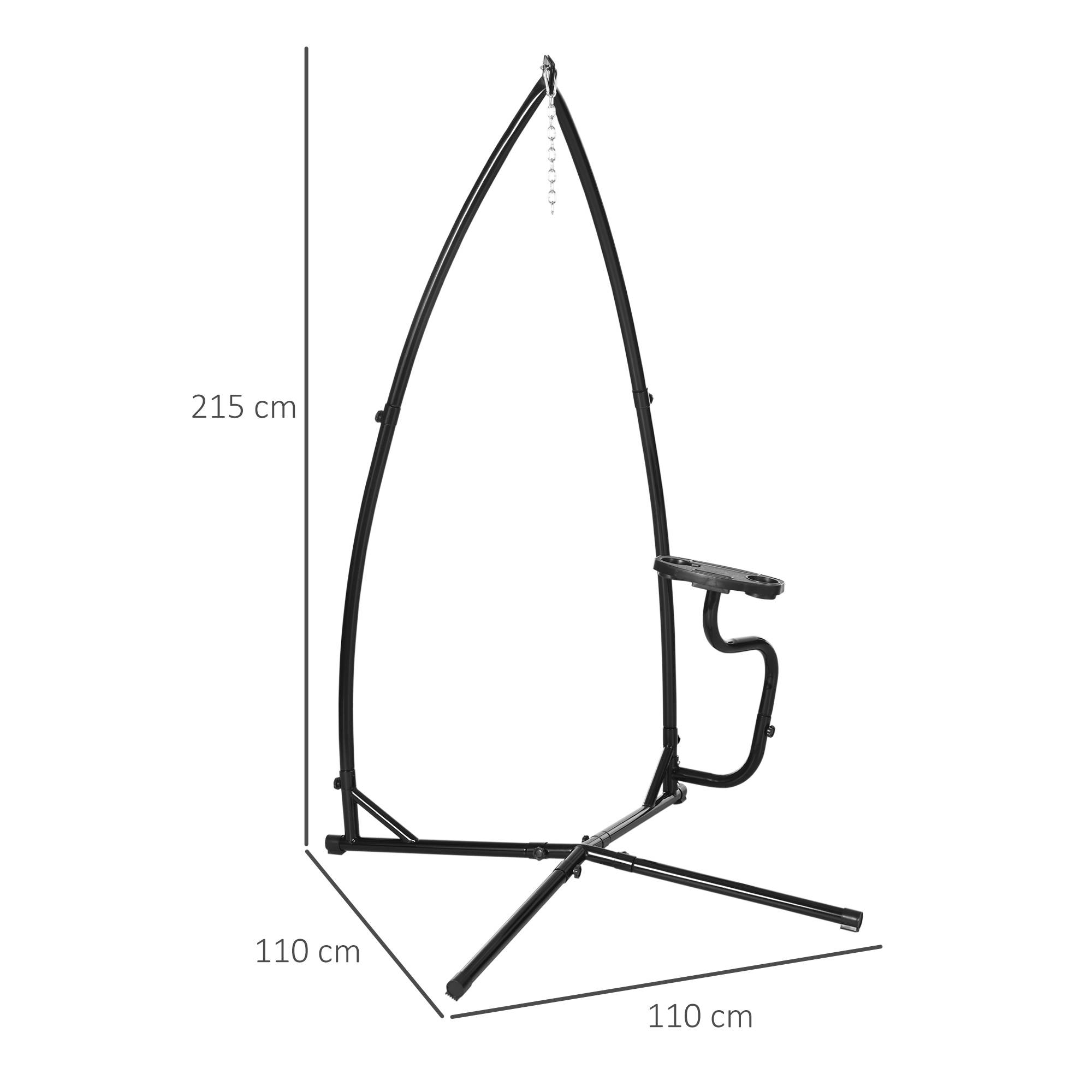 Support pour Fauteuil Suspendu - Pied Fauteuil Suspendu - Tablette réglable Incluse - max 120 Kg - Image 5