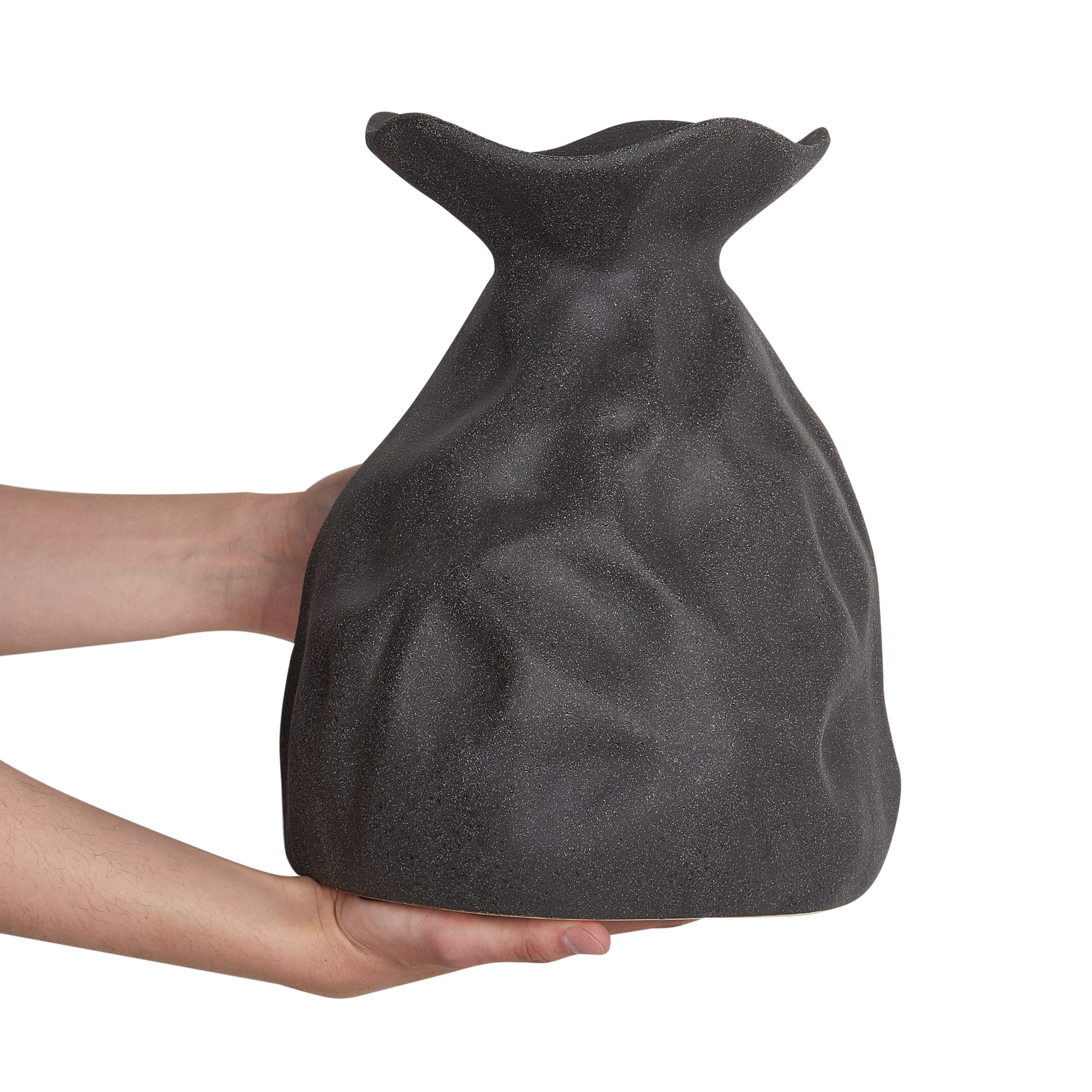 Beliani - Vase à fleurs Grès Noir COONTAIL - 20x20x31- Beliani - Image 4