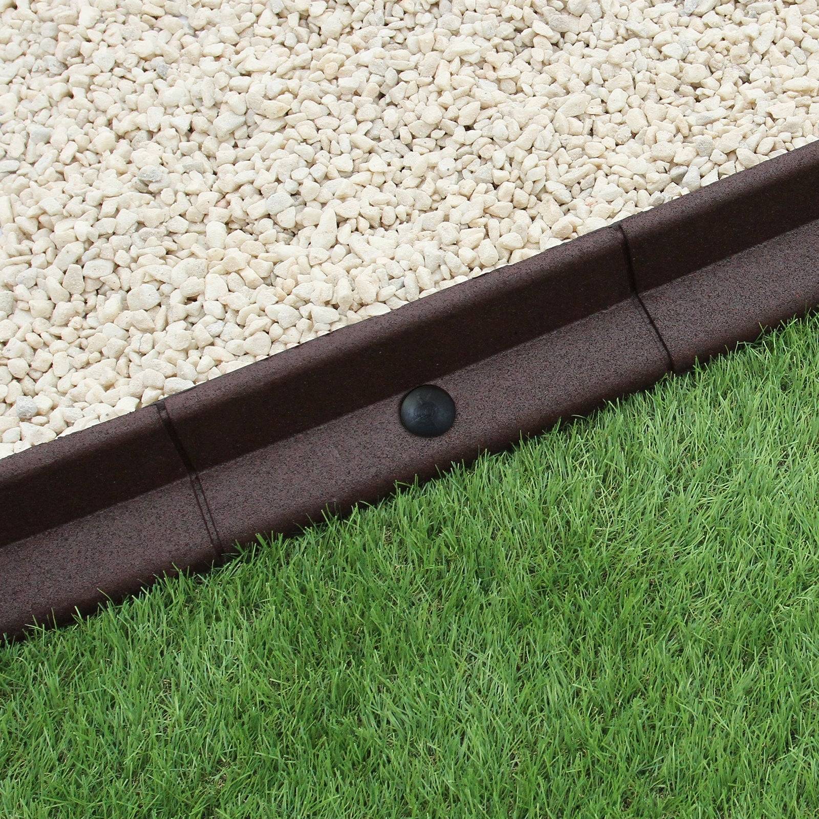 Monstershop - Bordures de Pelouse Flexible 1.2m Marron x 22 - Imagen 2