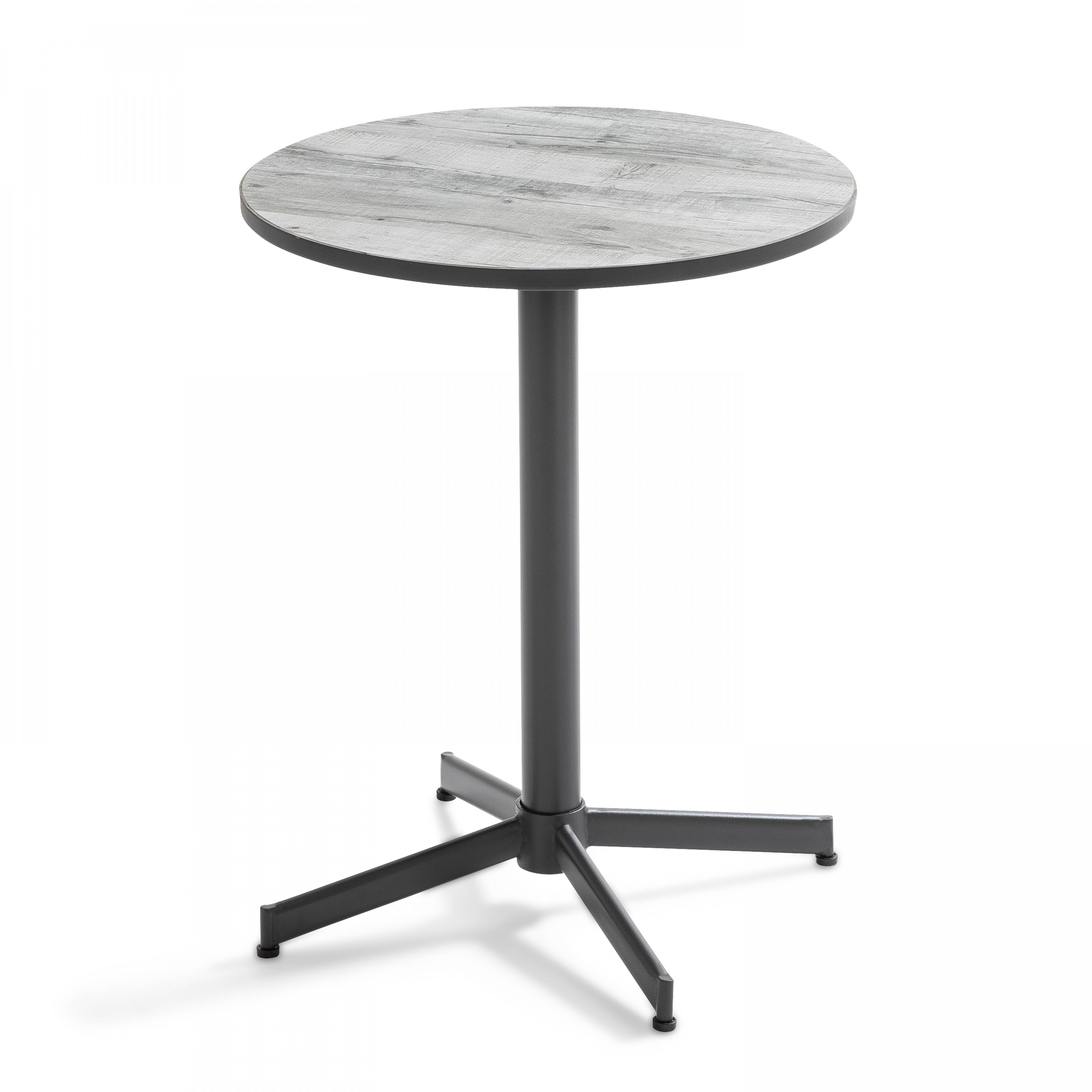Oviala - Ensemble de terrasse table ronde et 2 chaises en métal gris Tivoli - Oviala - Imagen 2