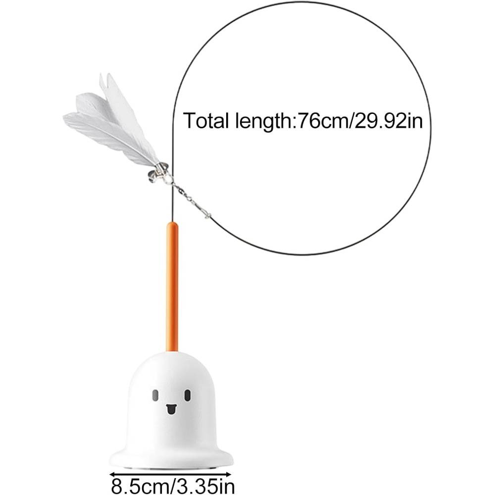 Jouets à Plumes Pour Chats Adsorption Rotative Antidérápant, Surfaces Lisses Blancs - Lytech - Image 5
