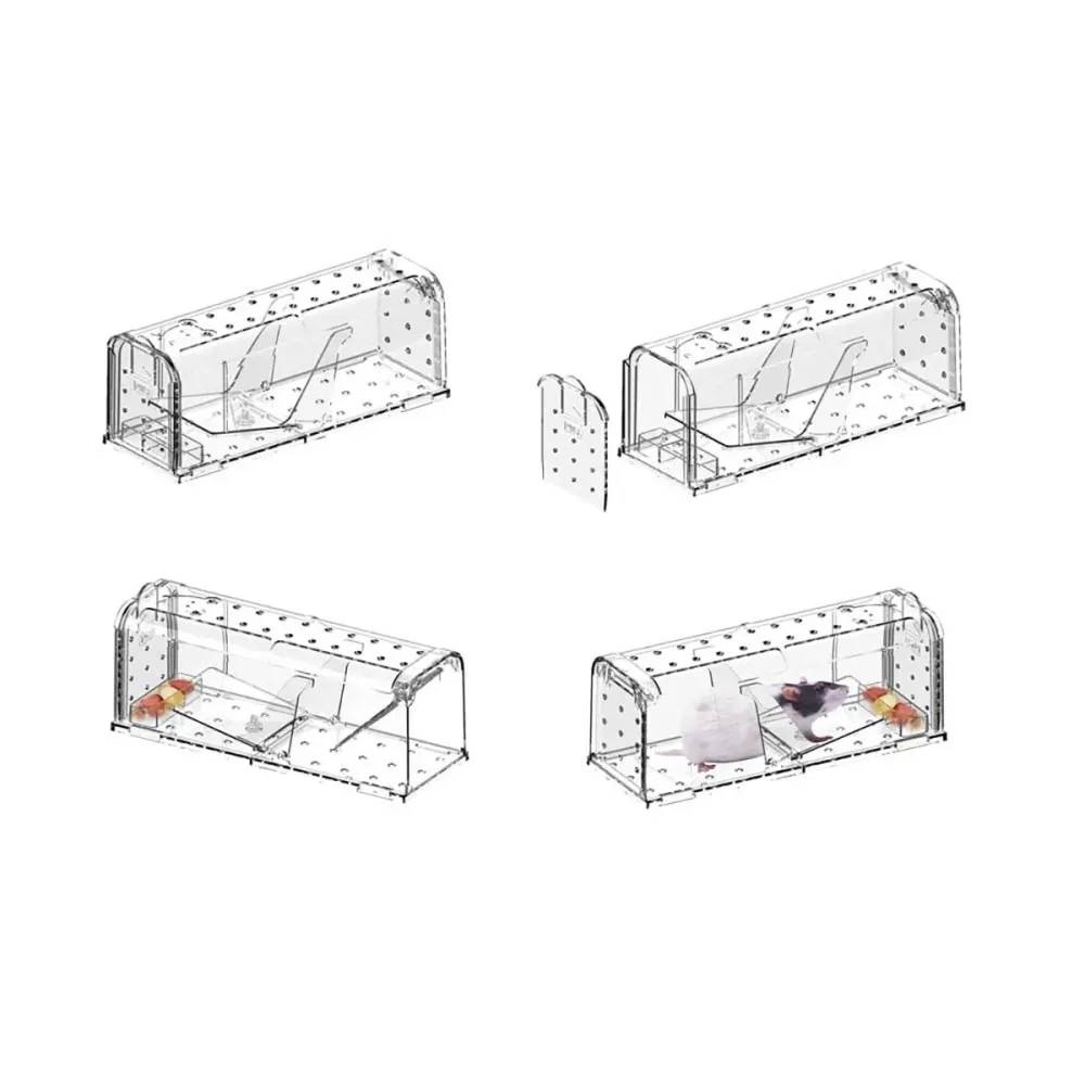 Lot de 2 cages à souris en plastique résistantes avec aération - Image 3