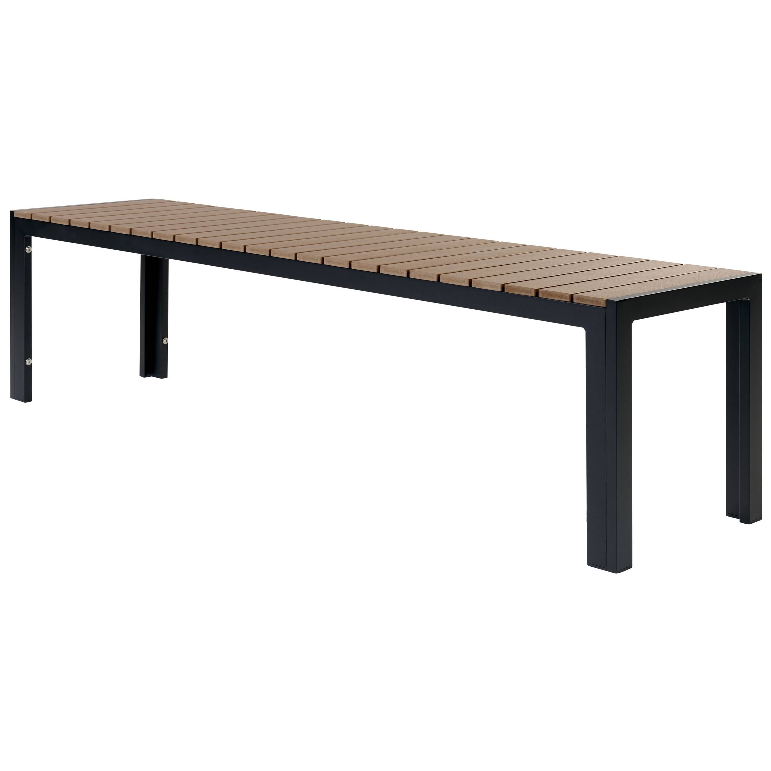 Beliani - Set de salle à manger, 6 Personnes Bois synthétique Marron/noir NARDO - Beliani - Imagen 6