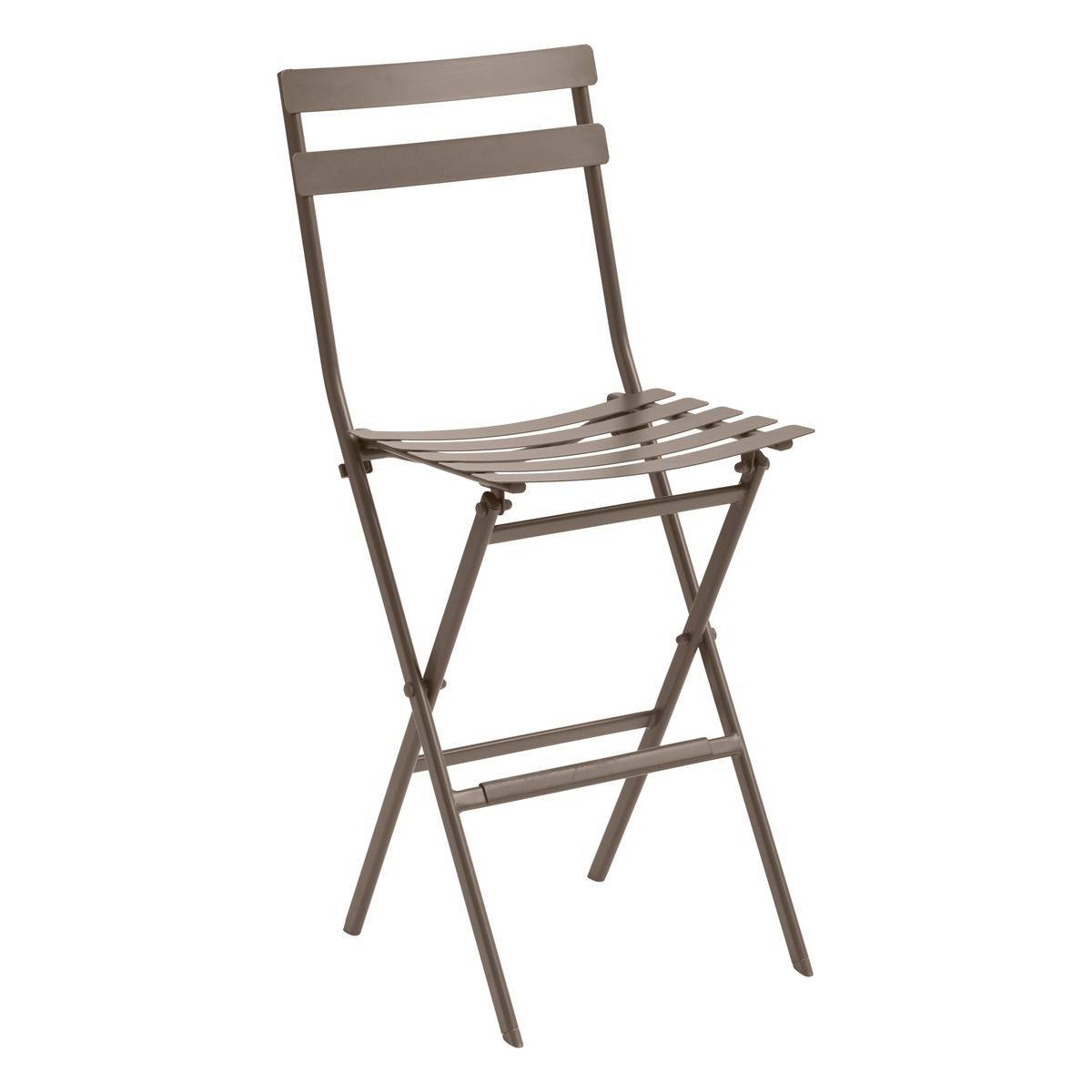 Hesperide - Lot de 2 chaises hautes pliantes de jardin "Greensboro" tonka en acier traité époxy Hespéride - Imagen 1