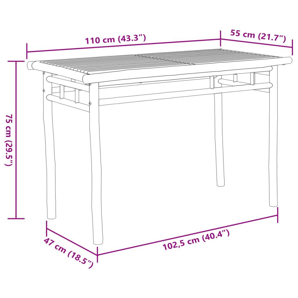 Vidaxl - Ensemble à manger de jardin 5 pcs bambou vidaXL 3278521 - Imagen 3