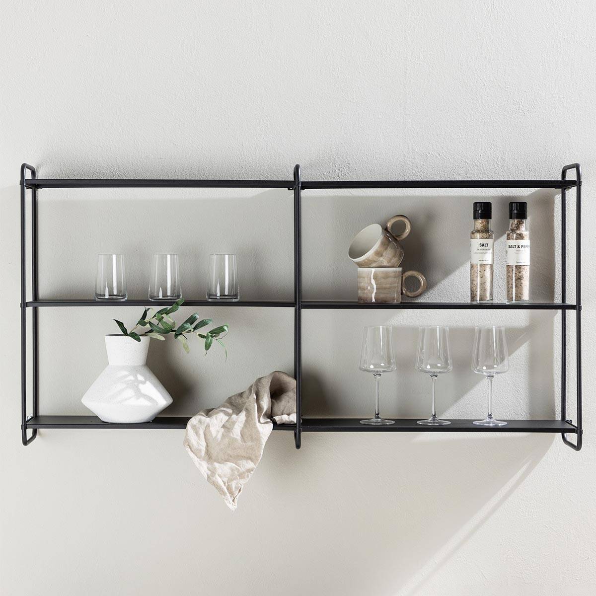 Étagère Murale en Métal "Lyon" 122cm Noir - Image 6