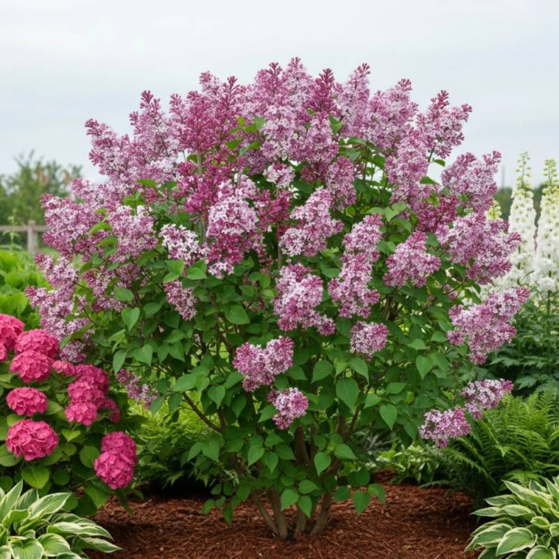 Lilas de Chine Josee, Syringa à fleurs Rose - feuillage Caduc - Pot de 1,5L - 10/20 cm-  hauteur à maturité De 2,50 m à 3,00 m - Imagen 3