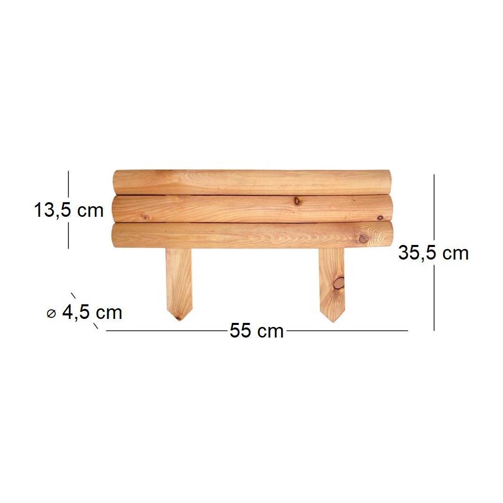 Robinhood - Retenue de terre en mélèze huilé 55 x 16.5 cm Lot de 4 Robin Hood - Imagen 3