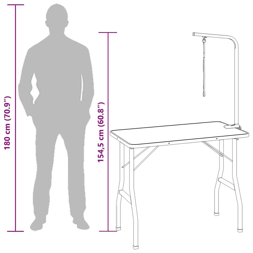 Vidaxl - Table de Toilettage Ajustable pour Chiens Chats 1 Potence vidaXL 170169 - Imagen 3