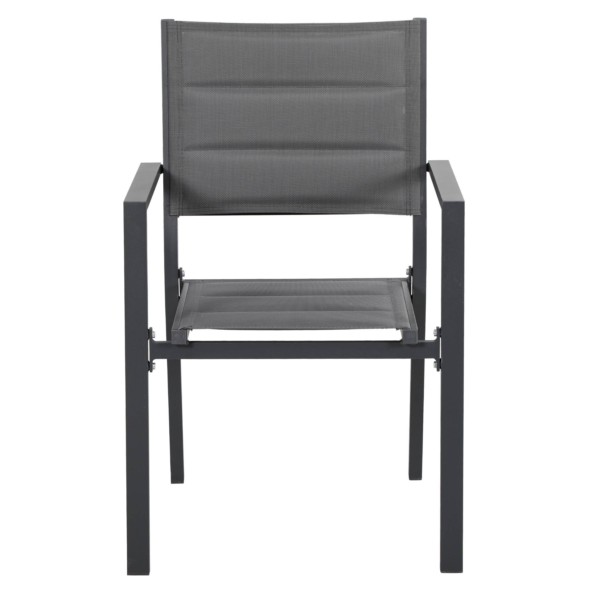 Outsunny - Ensemble de jardin 12 personnes chaises empilables table extensible 200/300L cm alu. textilène gris - Outsunny - Image 7