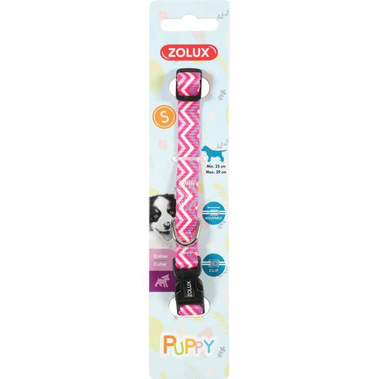 Zolux - Collier PUPPY PIXIE 13 mm 25 à 39 cm couleur rose pour chiots - Imagen 2