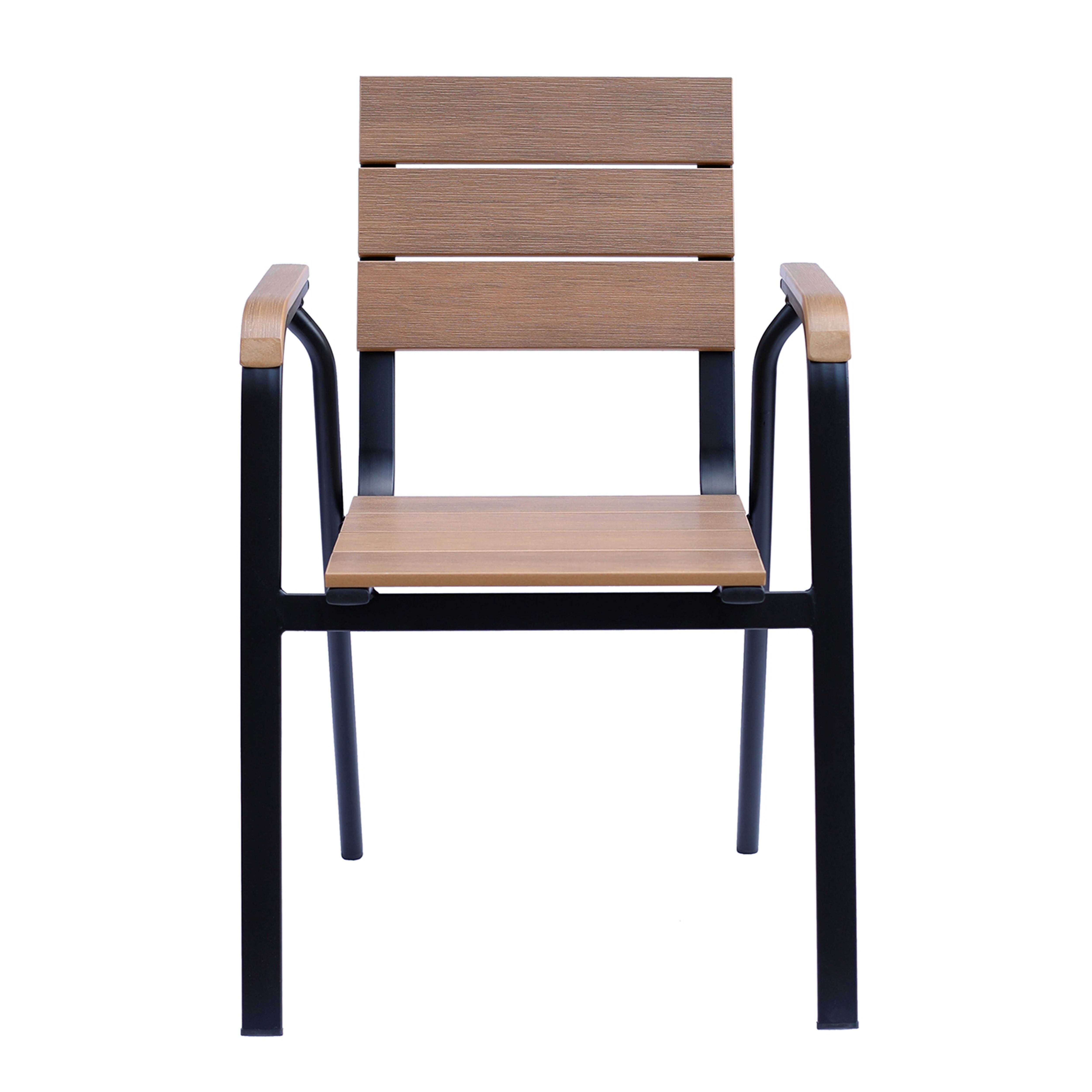 Oviala - Chaise de terrasse en aluminium et bois synthétique Tomar - Oviala - Imagen 3