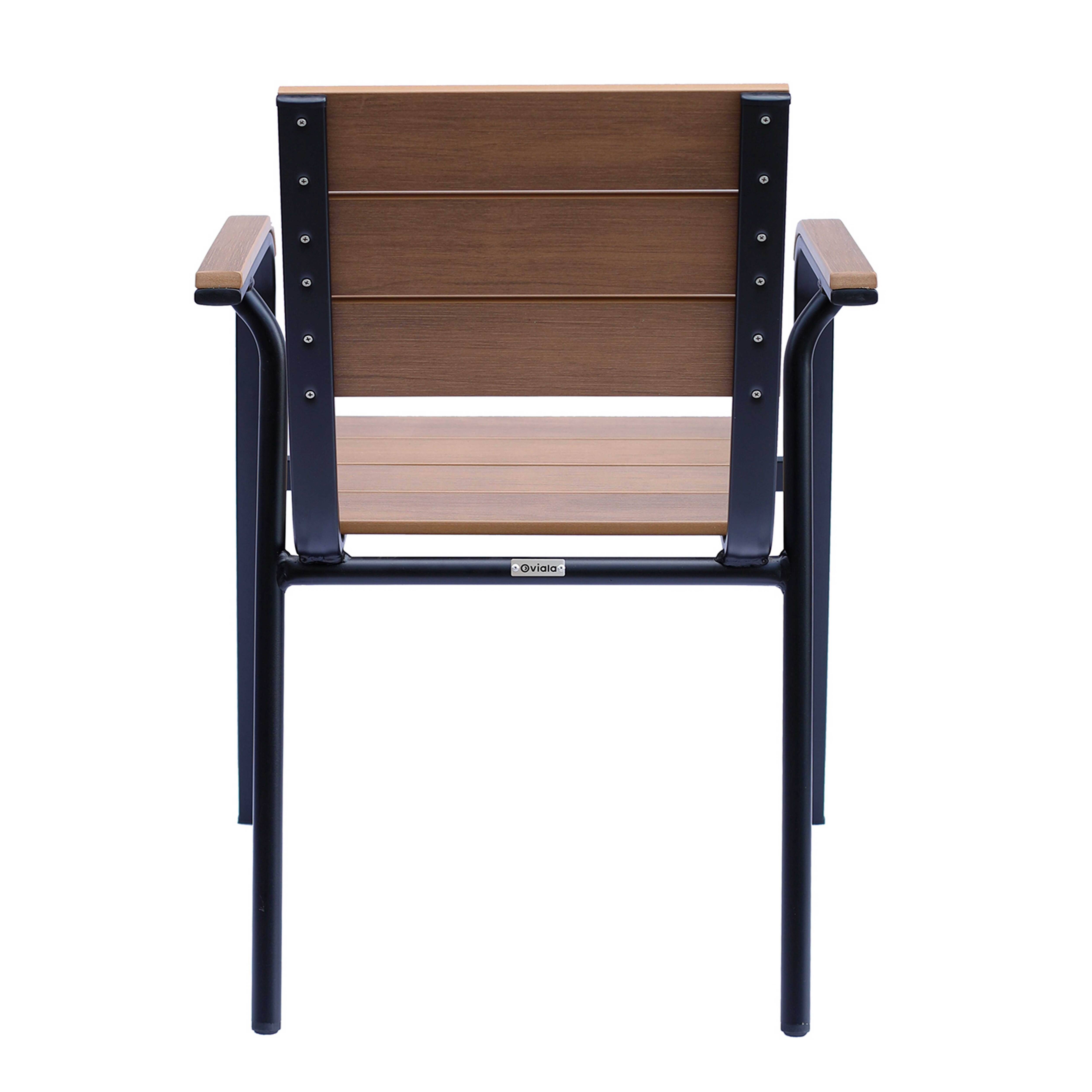 Oviala - Chaise de terrasse en aluminium et bois synthétique Tomar - Oviala - Imagen 5