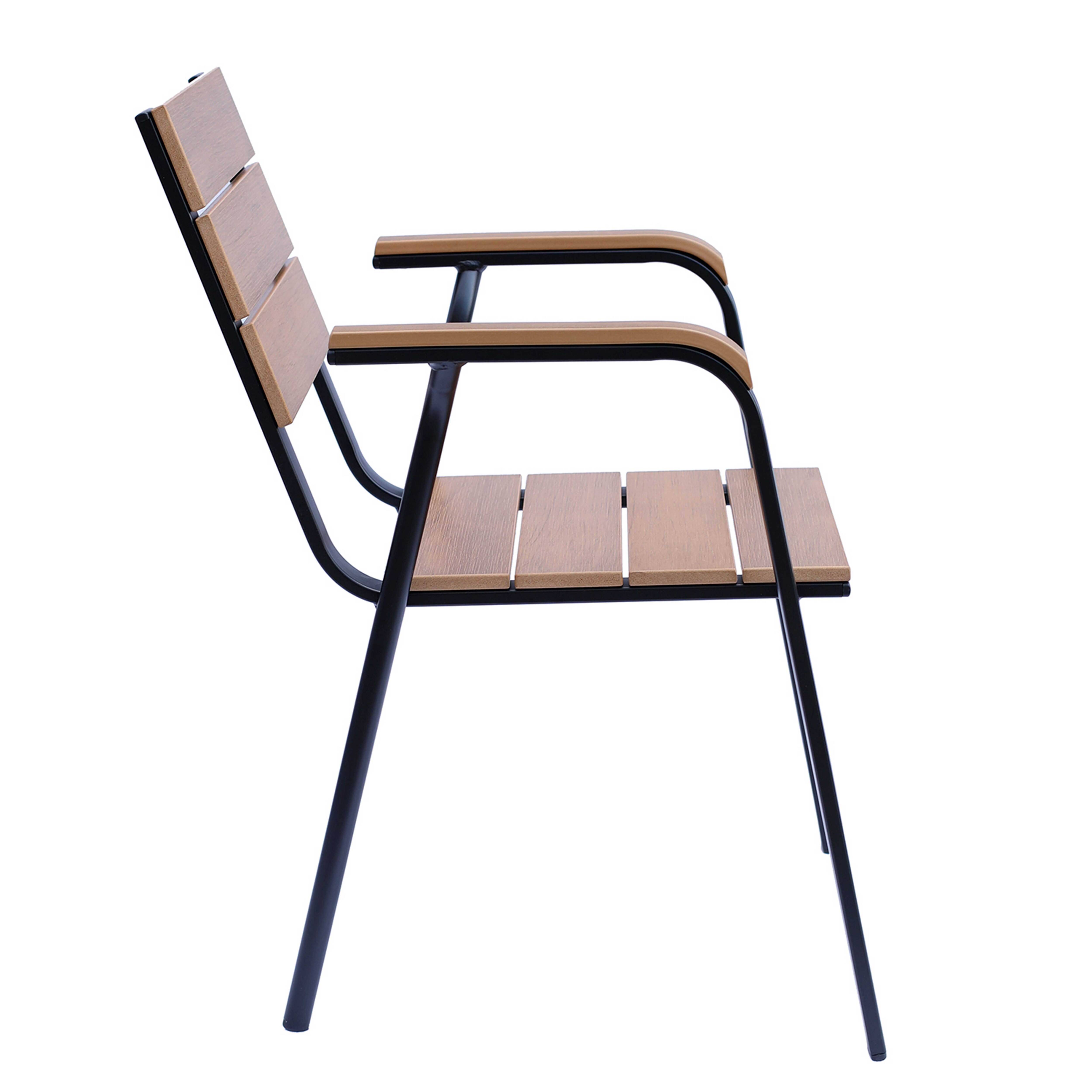 Oviala - Chaise de terrasse en aluminium et bois synthétique Tomar - Oviala - Imagen 2