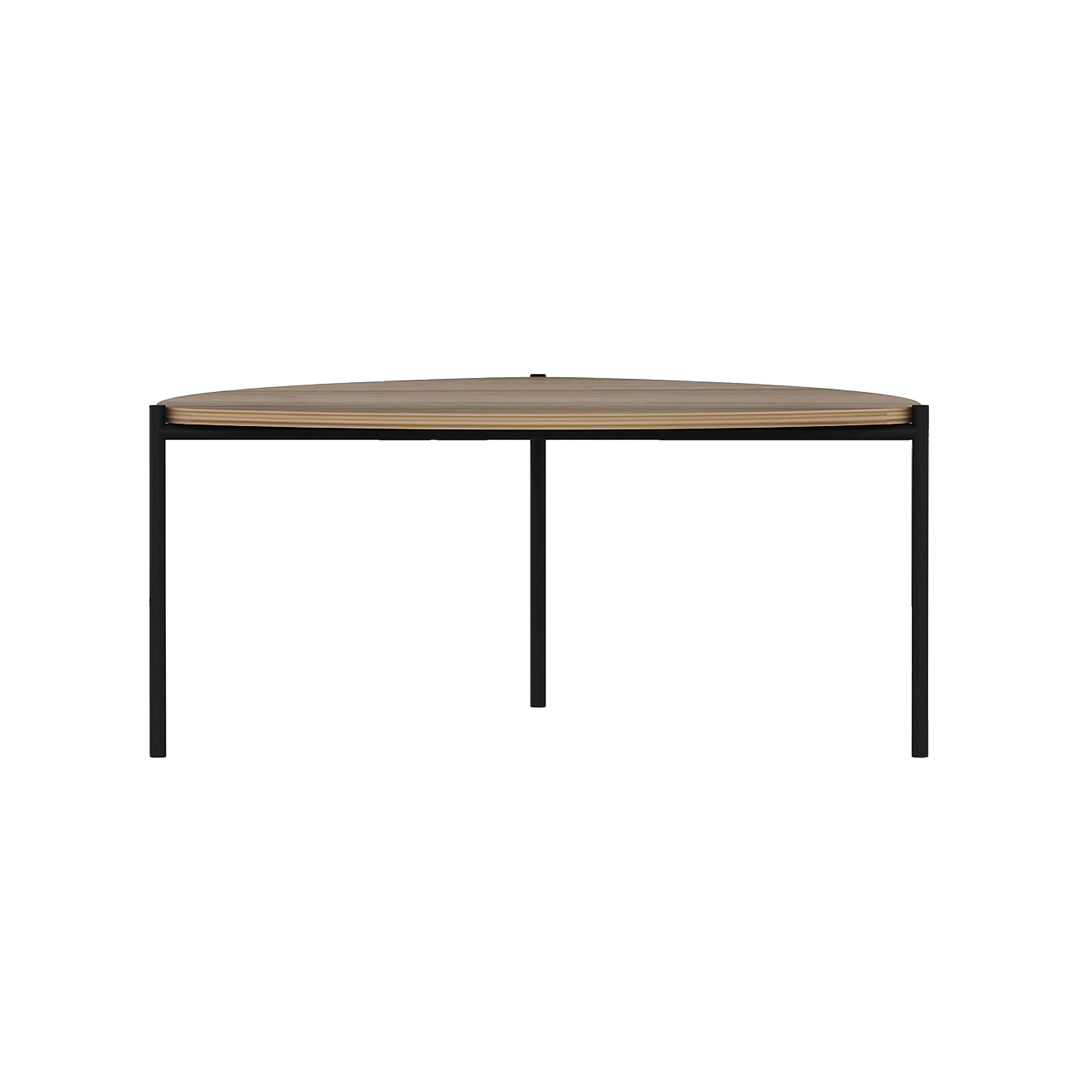 Oviala - Table basse triangulaire en acier et effet bois - Oviala - Imagen 3