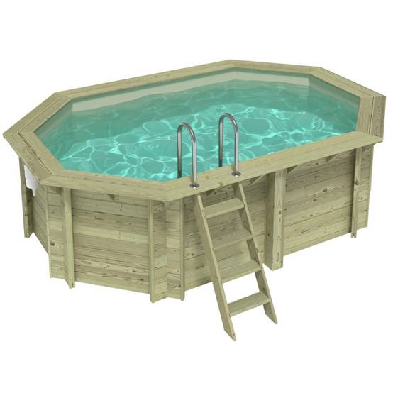 Altanka - Piscine hors sol en bois NEMO 4.3 x 3 - H.1.18 m, sable, fixations à visser - BAS7302OSPL3 - ALTANKA - Image 1