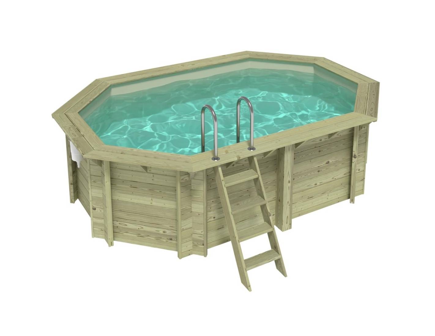 Altanka - Piscine hors sol en bois NEMO 4.3 x 3 - H.1.18 m, sable, fixations à visser - BAS7302OSPL3 - ALTANKA - Image 1