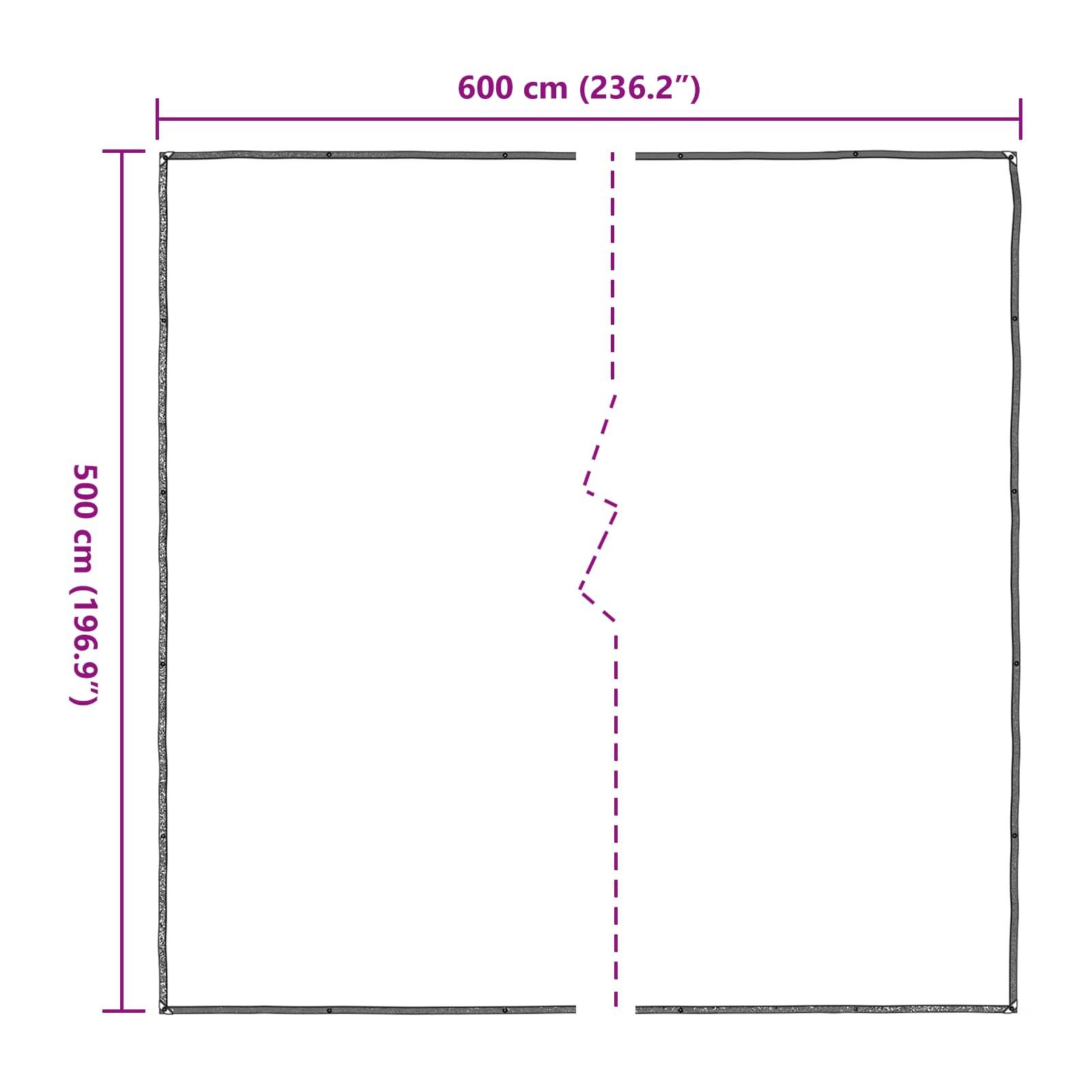 ComfortXL - Bâche protection plantes jardin terrasse PE translucide imperméable 5x6m - ComfortXL Outdoor Living - Image 8
