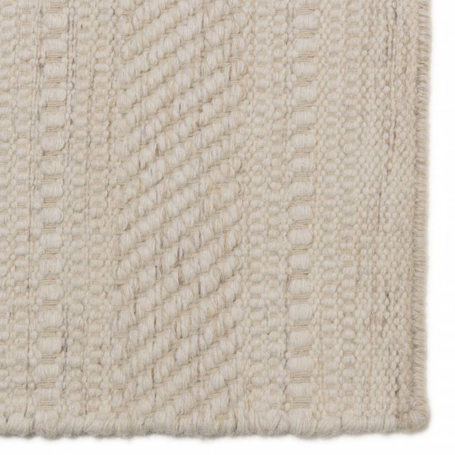Macabane - CHARLES - Tapis rectangulaire 200x290cm laine texturée nuances de beige - Imagen 6