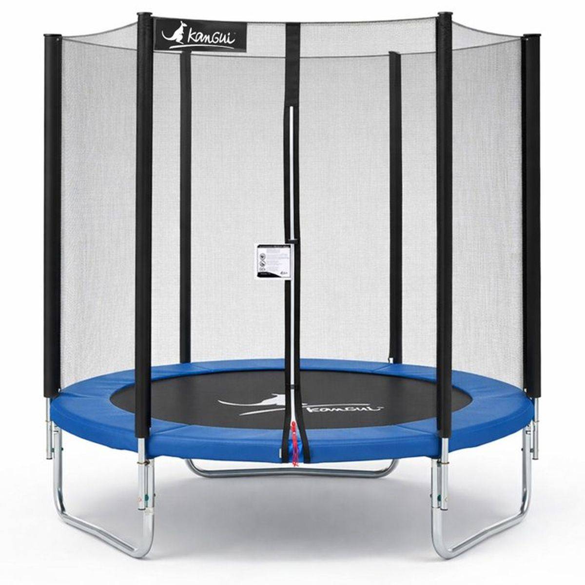 Kangui - Trampoline rond bleu KANGUI Ø180-183 cm, filet de sécurité, 36 ressorts coniques - KANGUI