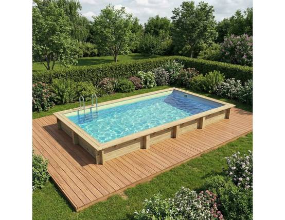 Altanka - Piscine hors sol en bois AQUA 7 x 3.75 - H.1.45 m, sable, fixations à visser - BAS7308OSPL3 - ALTANKA - Image 3
