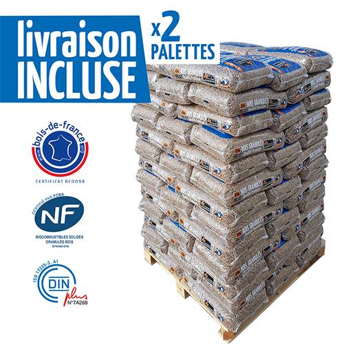 WOODSTOCK - Granulés de bois premium Woodstock - lot de 2 palettes de 66 sacs de 15 kg - Image 2