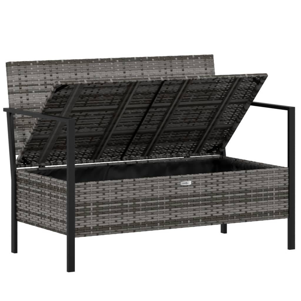 Maison Chic - Banc de jardin - Banc d'extérieur - Banquette à 2 Places avec Coussins Gris Résine Tressée-JU13914 - Imagen 6