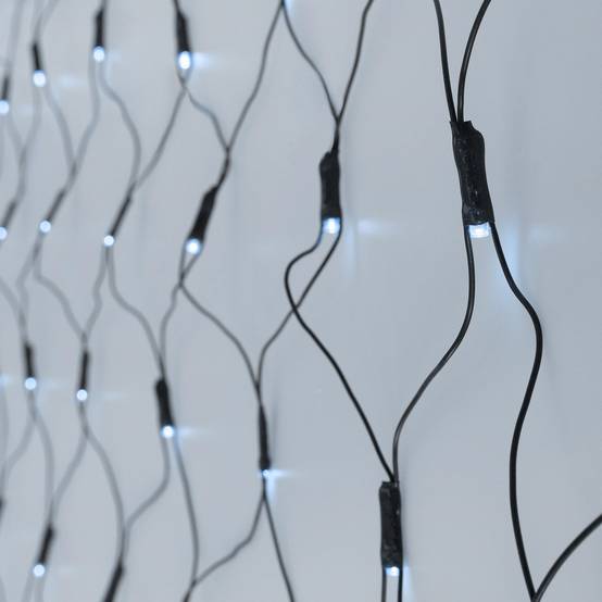 Ecd-Germany - Guirlande lumineuse filet lumineux 320 LED intérieur extérieur IP44 blanc froid - Imagen 6