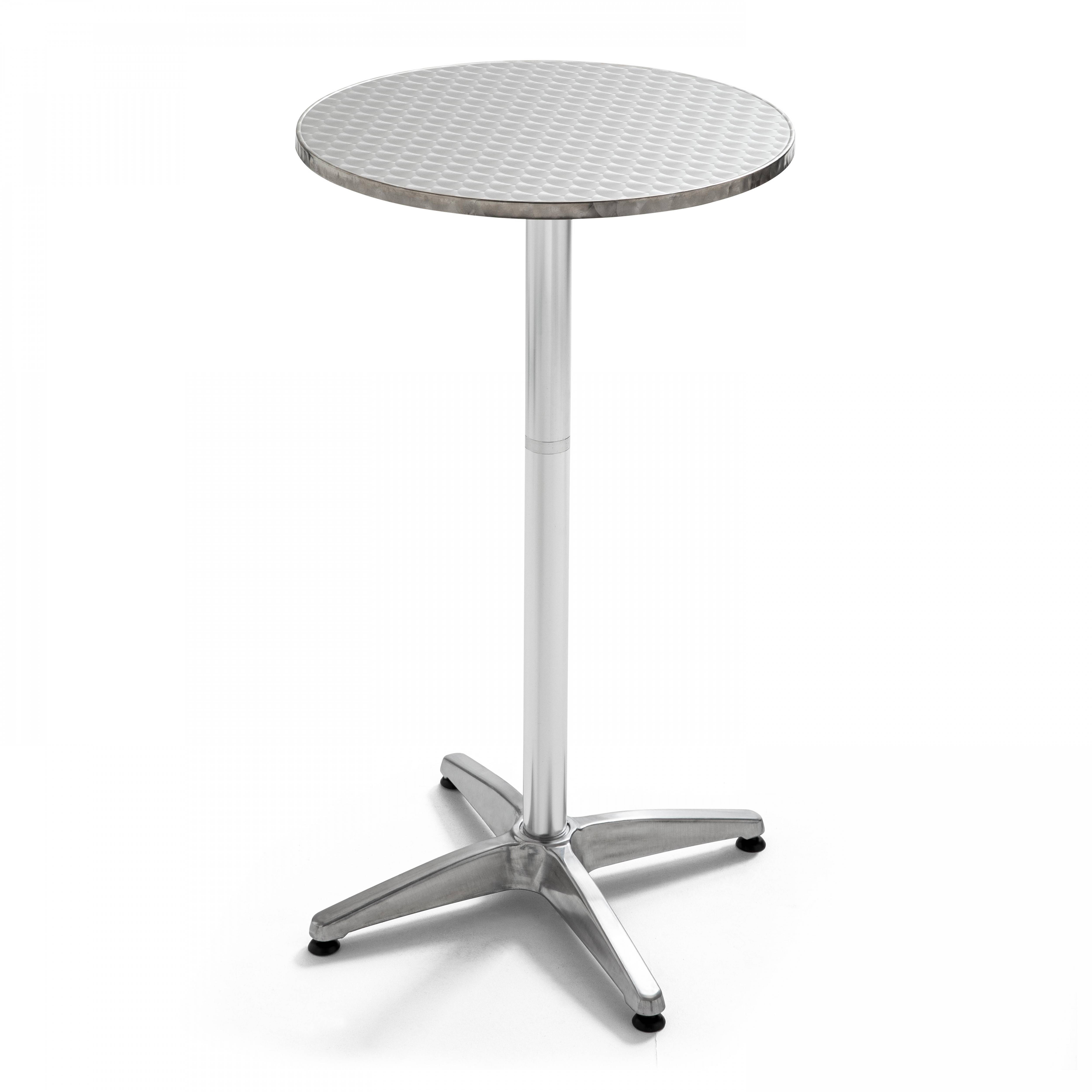 Oviala - Table de bar en aluminium et 2 tabourets Brixton - Oviala - Imagen 2