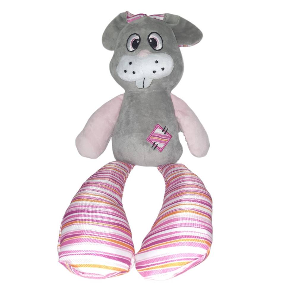 Flamingo - Peluche Lapin gris pieno 50 cm, pour chien - Imagen 5