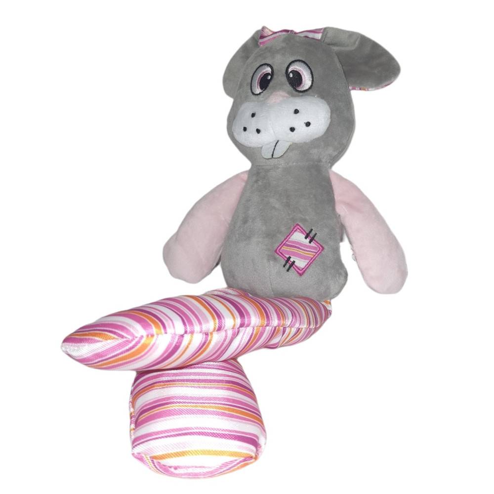 Flamingo - Peluche Lapin gris pieno 50 cm, pour chien - Imagen 6
