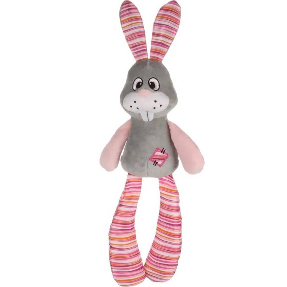 Flamingo - Peluche Lapin gris pieno 50 cm, pour chien - Imagen 2